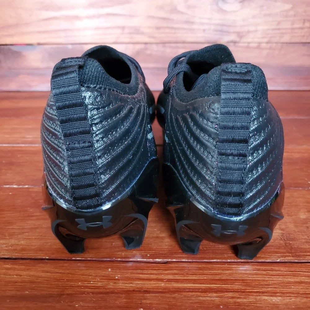 Under Armour Blur Pro Football Cleats Men‎ 10.5 Black Silver HOVR 3028220-003 - Picture 3 of 7